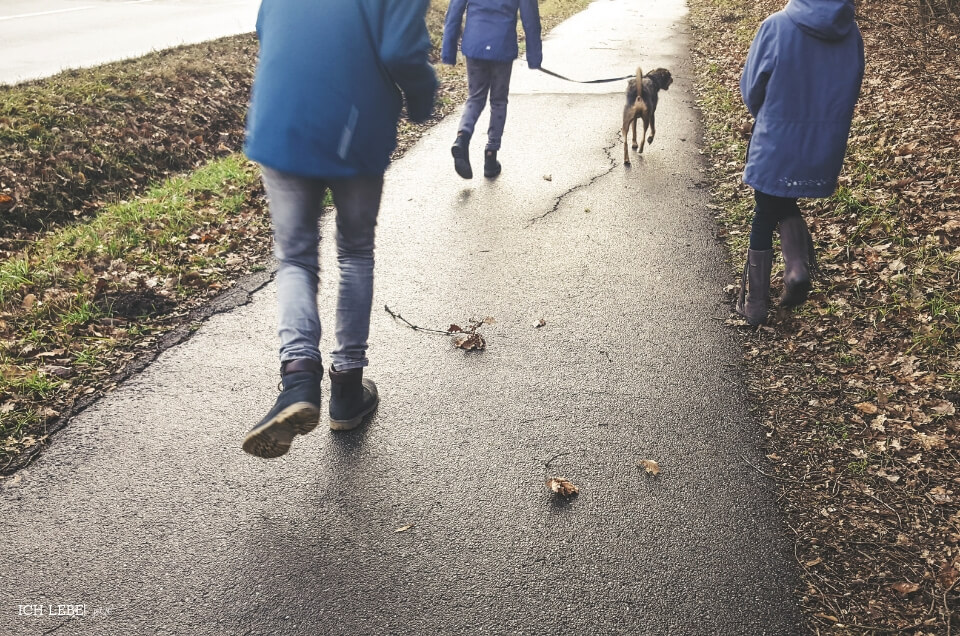 Kinder beim Gassigehen