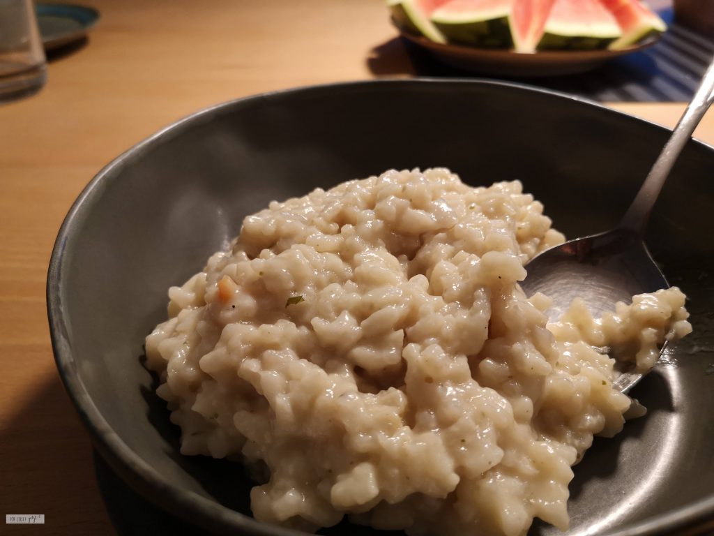 Risotto zum Abendessen.