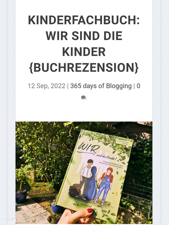 Blogartikel: Buchrezension