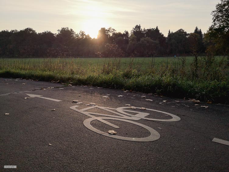 Radwegzeichen auf dem Radweg